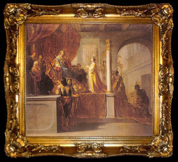 framed  Nicolaus Knupfer The Queen of Sheba before Solomon, ta009-2